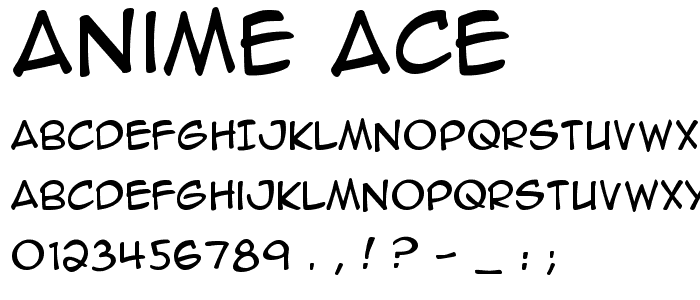 Anime Ace font
